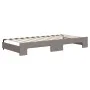 Trundle sofa bed with drawers taupe gray fabric 90x200 cm by vidaXL, Beds and slatted bases - Ref: Foro24-3197483, Price: 480...