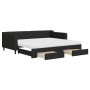 Sofá cama nido con cajones tela negro 90x200 cm de vidaXL, Camas y somieres - Ref: Foro24-3197482, Precio: 478,37 €, Descuent...