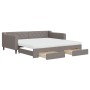 Sofá cama nido con cajones tela gris taupe 100x200 cm de vidaXL, Camas y somieres - Ref: Foro24-3197488, Precio: 486,44 €, De...