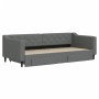 Sofá cama nido con cajones tela gris oscuro 90x200 cm de vidaXL, Camas y somieres - Ref: Foro24-3197463, Precio: 295,30 €, De...