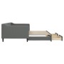 Sofá cama nido con cajones tela gris oscuro 90x200 cm de vidaXL, Camas y somieres - Ref: Foro24-3197463, Precio: 295,30 €, De...