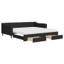 Sofá cama nido con cajones tela negro 100x200 cm de vidaXL, Camas y somieres - Ref: Foro24-3197487, Precio: 478,41 €, Descuen...
