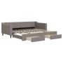Sofá cama nido con cajones tela gris taupe 90x200 cm de vidaXL, Camas y somieres - Ref: Foro24-3197465, Precio: 289,73 €, Des...