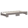 Sofá cama nido con cajones tela gris taupe 90x200 cm de vidaXL, Camas y somieres - Ref: Foro24-3197465, Precio: 289,73 €, Des...