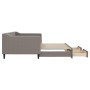 Sofá cama nido con cajones tela gris taupe 90x200 cm de vidaXL, Camas y somieres - Ref: Foro24-3197465, Precio: 289,73 €, Des...