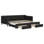 Sofá cama nido con cajones tela negro 90x200 cm de vidaXL, Camas y somieres - Ref: Foro24-3197464, Precio: 293,99 €, Descuent...