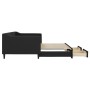 Sofá cama nido con cajones tela negro 90x200 cm de vidaXL, Camas y somieres - Ref: Foro24-3197464, Precio: 293,99 €, Descuent...