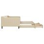 Sofá cama nido con cajones tela color crema 90x200 cm de vidaXL, Camas y somieres - Ref: Foro24-3197466, Precio: 288,80 €, De...
