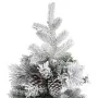 Árbol de Navidad con nieve flocada y piñas PVC y PE 195 cm de vidaXL, Arboles de navidad - Ref: Foro24-340531, Precio: 227,37...