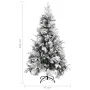 Árbol de Navidad con nieve flocada y piñas PVC y PE 195 cm de vidaXL, Arboles de navidad - Ref: Foro24-340531, Precio: 227,37...