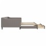 Sofá cama nido con cajones tela gris taupe 100x200 cm de vidaXL, Camas y somieres - Ref: Foro24-3197470, Precio: 311,21 €, De...