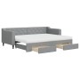 Sofá cama nido con cajones tela gris claro 80x200 cm de vidaXL, Camas y somieres - Ref: Foro24-3197475, Precio: 477,02 €, Des...
