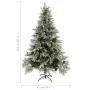 Árbol de Navidad con piñas verde y blanco PVC y PE 120 cm de vidaXL, Arboles de navidad - Ref: Foro24-340533, Precio: 77,88 €...