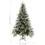 Árbol de Navidad con piñas verde y blanco PVC y PE 195 cm de vidaXL, Arboles de navidad - Ref: Foro24-340535, Precio: 118,51 ...
