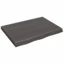 Tischplatte aus dunkelbraun behandeltem Eichenholz, 80x60x(2-6) cm von vidaXL, Tischplatten - Ref: Foro24-3156424, Preis: 83,...