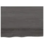 Tischplatte aus dunkelbraun behandeltem Eichenholz, 80x60x(2-6) cm von vidaXL, Tischplatten - Ref: Foro24-3156424, Preis: 83,...
