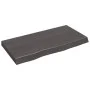Dark brown treated oak wood table top 80x40x(2-6) cm by vidaXL, Table tops - Ref: Foro24-3156418, Price: 62,47 €, Discount: %