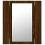Armario de baño con espejo LED madera marrón roble 40x12x45 cm de vidaXL, Tocadores de baño - Ref: Foro24-822835, Precio: 37,...