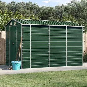 Cobertizo de jardín acero galvanizado verde 191x300x198 cm de vidaXL, Cobertizos - Ref: Foro24-3188233, Precio: 394,62 €, Des...