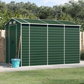Cobertizo de jardín acero galvanizado verde 191x300x198 cm de vidaXL, Cobertizos - Ref: Foro24-3188233, Precio: 435,89 €, Des...