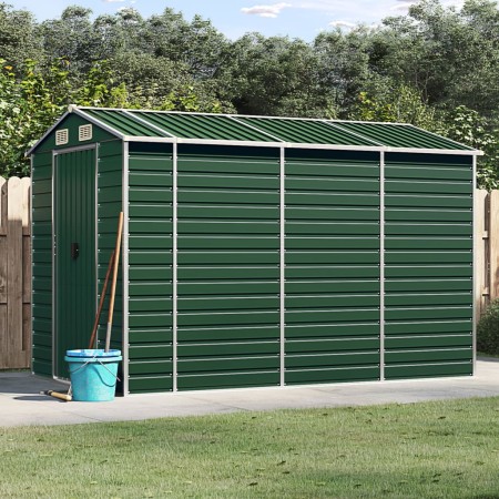 Cobertizo de jardín acero galvanizado verde 191x300x198 cm de vidaXL, Cobertizos - Ref: Foro24-3188233, Precio: 435,89 €, Des...