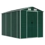 Cobertizo de jardín acero galvanizado verde 191x300x198 cm de vidaXL, Cobertizos - Ref: Foro24-3188233, Precio: 394,62 €, Des...
