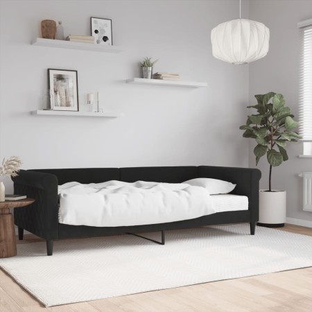 Sofá cama con colchón terciopelo negro 90x200 cm de vidaXL, Camas y somieres - Ref: Foro24-3197751, Precio: 315,94 €, Descuen...