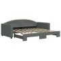 Sofá cama nido tela gris oscuro 90x190 cm de vidaXL, Camas y somieres - Ref: Foro24-3197199, Precio: 249,14 €, Descuento: %