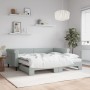 Sofá cama nido con colchón terciopelo gris claro 90x190 cm de vidaXL, Camas y somieres - Ref: Foro24-3197808, Precio: 422,67 ...