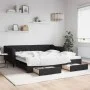 Trundle sofa bed with drawers black fabric 100x200 cm by vidaXL, Beds and slatted bases - Ref: Foro24-3197469, Price: 293,67 ...