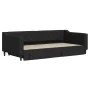 Trundle sofa bed with drawers black fabric 100x200 cm by vidaXL, Beds and slatted bases - Ref: Foro24-3197469, Price: 293,67 ...