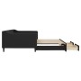 Sofá cama nido con cajones tela negro 100x200 cm de vidaXL, Camas y somieres - Ref: Foro24-3197469, Precio: 303,31 €, Descuen...