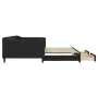 Trundle sofa bed with drawers black fabric 100x200 cm by vidaXL, Beds and slatted bases - Ref: Foro24-3197469, Price: 293,67 ...