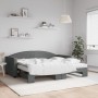 Sofá cama nido con colchón tela gris oscuro 90x190 cm de vidaXL, Camas y somieres - Ref: Foro24-3197217, Precio: 414,86 €, De...