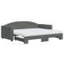 Sofá cama nido con colchón tela gris oscuro 90x190 cm de vidaXL, Camas y somieres - Ref: Foro24-3197217, Precio: 414,86 €, De...
