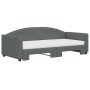 Sofá cama nido con colchón tela gris oscuro 90x190 cm de vidaXL, Camas y somieres - Ref: Foro24-3197217, Precio: 414,86 €, De...