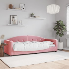 Sofá cama terciopelo rosa 80x200 cm de vidaXL, Camas y somieres - Ref: Foro24-354132, Precio: 182,70 €, Descuento: %