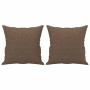 Sofá de 2 plazas con cojines tela marrón 120 cm en Sofás | Comprar online en Foru.es