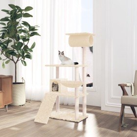 Rascador para gatos con postes de sisal crema 131 cm en Mobiliario para gatos | Comprar online en Foru.es