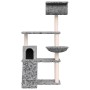 Rascador para gatos con postes de sisal gris claro 131 cm en Mobiliario para gatos | Comprar online en Foru.es