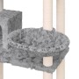 Rascador para gatos con postes de sisal gris claro 131 cm en Mobiliario para gatos | Comprar online en Foru.es