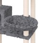 Rascador para gatos con postes de sisal gris oscuro 131 cm en Mobiliario para gatos | Comprar online en Foru.es
