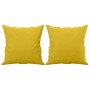 Sofá de 2 plazas con cojines terciopelo amarillo 140 cm en Sofás | Comprar online en Foru.es