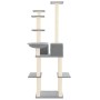 Rascador para gatos con postes de sisal gris claro 167 cm en Mobiliario para gatos | Comprar online en Foru.es