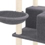 Rascador para gatos con postes de sisal gris oscuro 167 cm en Mobiliario para gatos | Comprar online en Foru.es