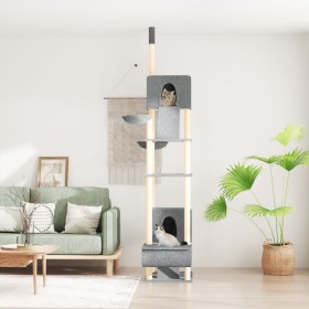 Árbol rascador para gatos suelo a techo gris claro 277-303 cm en Mobiliario para gatos | Comprar online en Foru.es