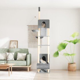 Árbol rascador para gatos suelo a techo gris claro 277-303 cm en Mobiliario para gatos | Comprar online en Foru.es