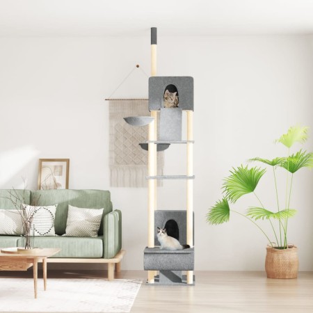 Árbol rascador para gatos suelo a techo gris claro 277-303 cm en Mobiliario para gatos | Comprar online en Foru.es