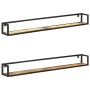 Estantes de pared 2 unidades 160 cm madera maciza reciclada de vidaXL, Estantes y estanterías - Ref: Foro24-320677, Precio: 1...