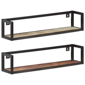 Wall shelves 2 units 80 cm solid recycled wood by vidaXL, Shelves and shelves - Ref: Foro24-320671, Price: 74,90 €, Discount: %